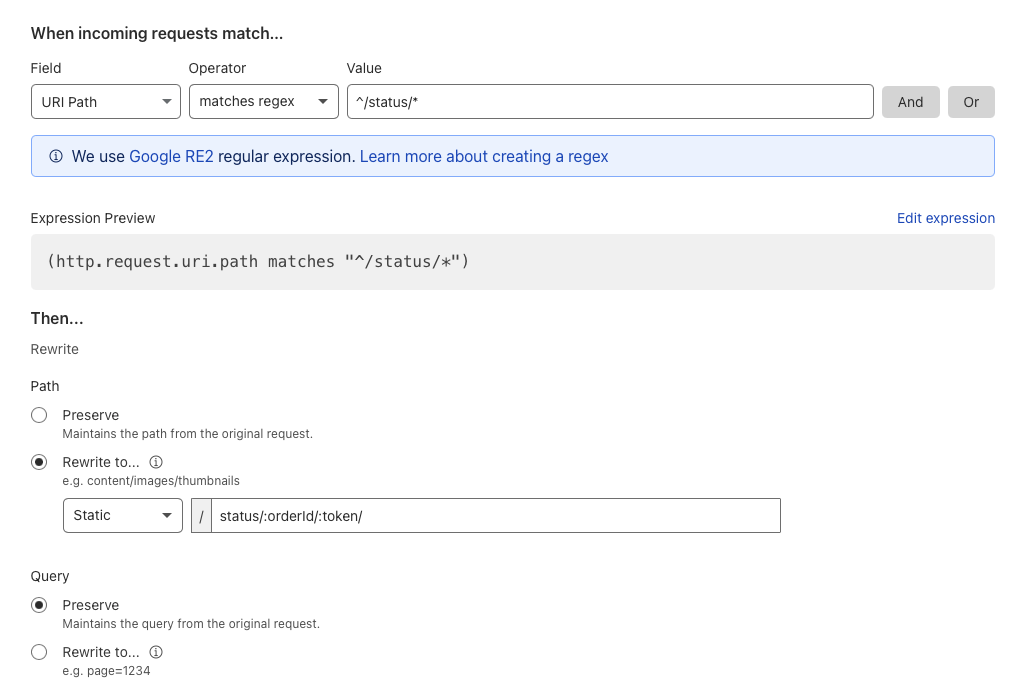 Cloudflare Transform Rule